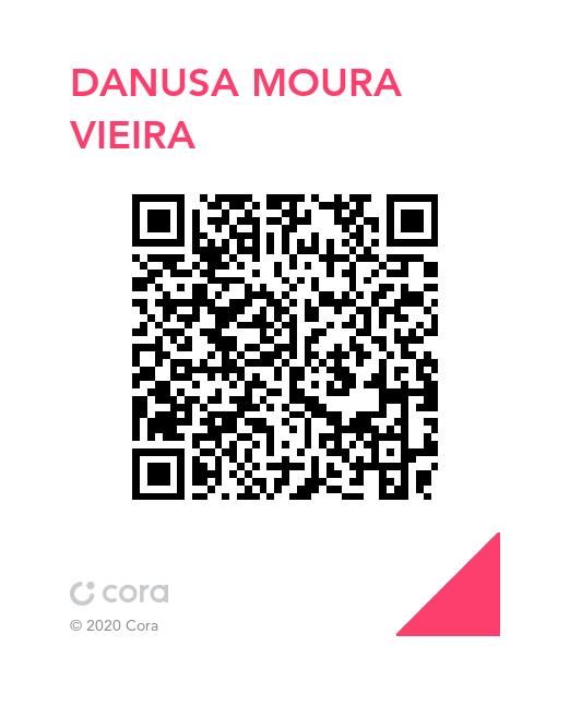 QR Code Pix oficial da D'MOURA Clínica em nome de Danusa Moura Vieira